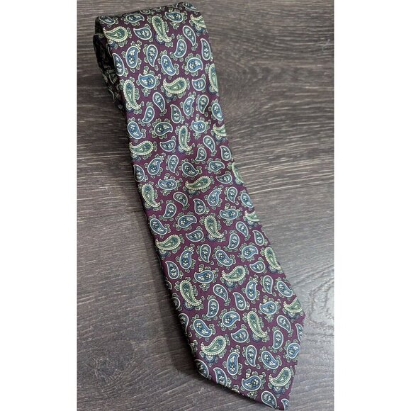 Corniche Paisley Multicolor Men’s Silk Tie 100% Silk Made In Italy - Picture 1 of 3